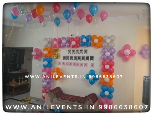 Surprise your loved ones with a Beautiful Decoration you get 200 Balloons of your choice of colours & ribbons by Anil Events Bangalore