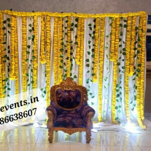 haldi ceremony background decoration – Anil Events Bangalore