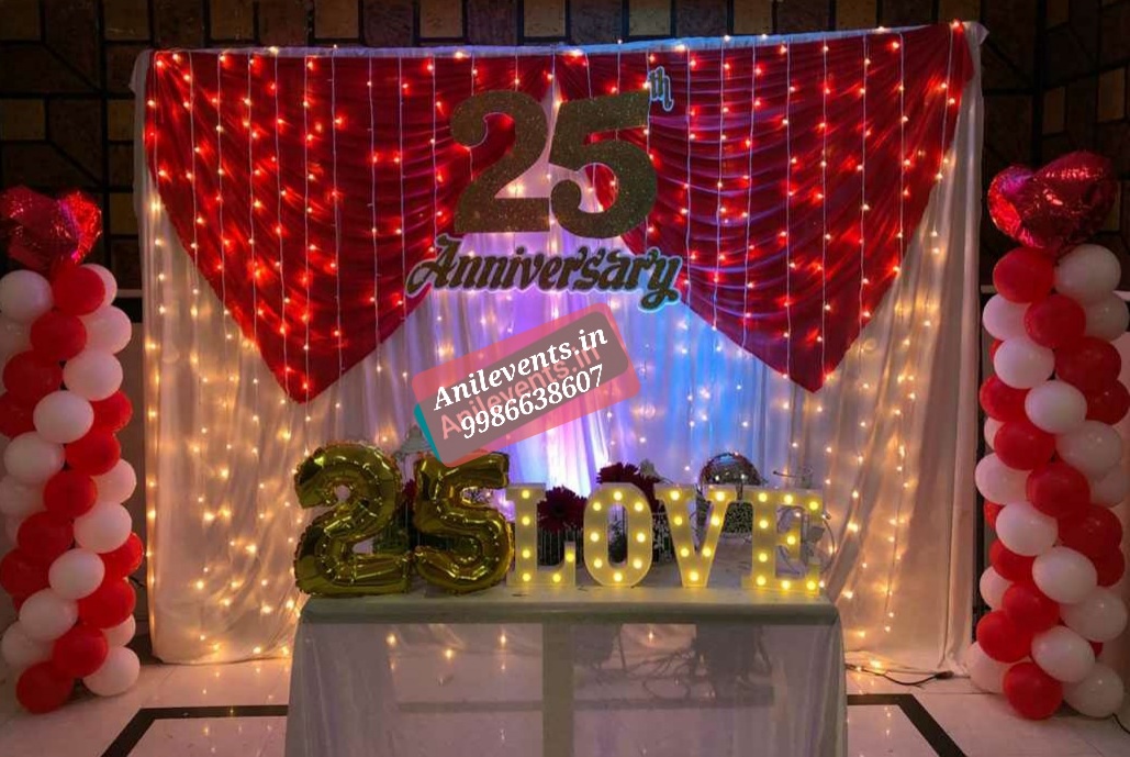 anniversary decoration at home with balloons – Anil Events Bangalore