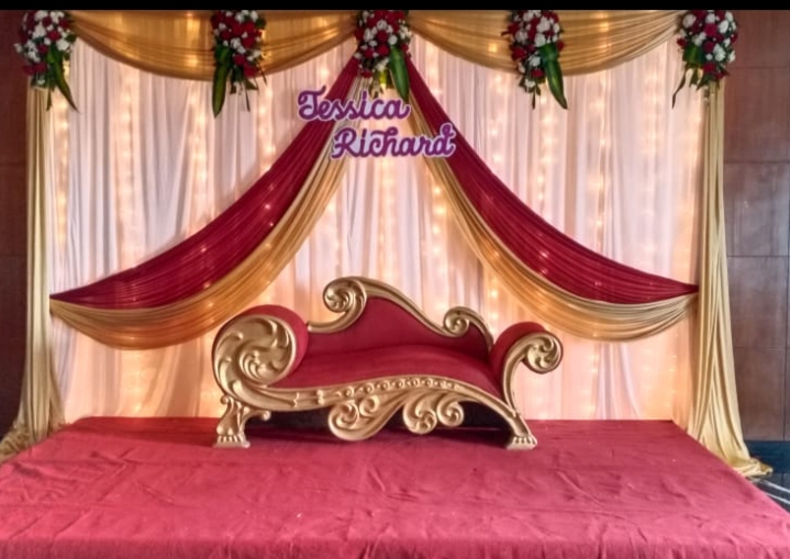 engagement decorations at home with flowers – Anil Events Bangalore