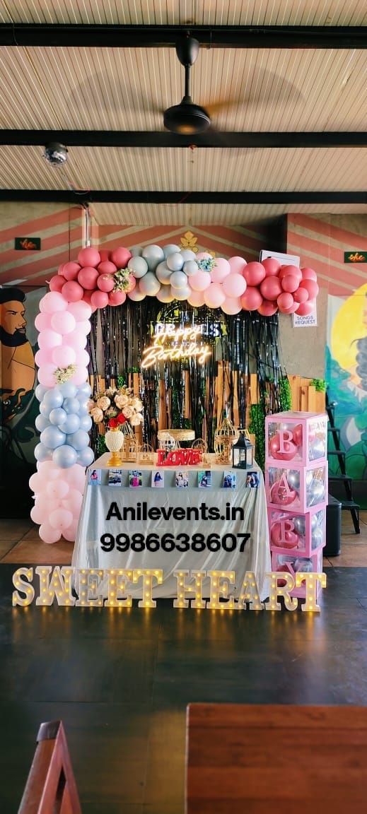 simple birthday decoration at home with balloons – Anil Events ...