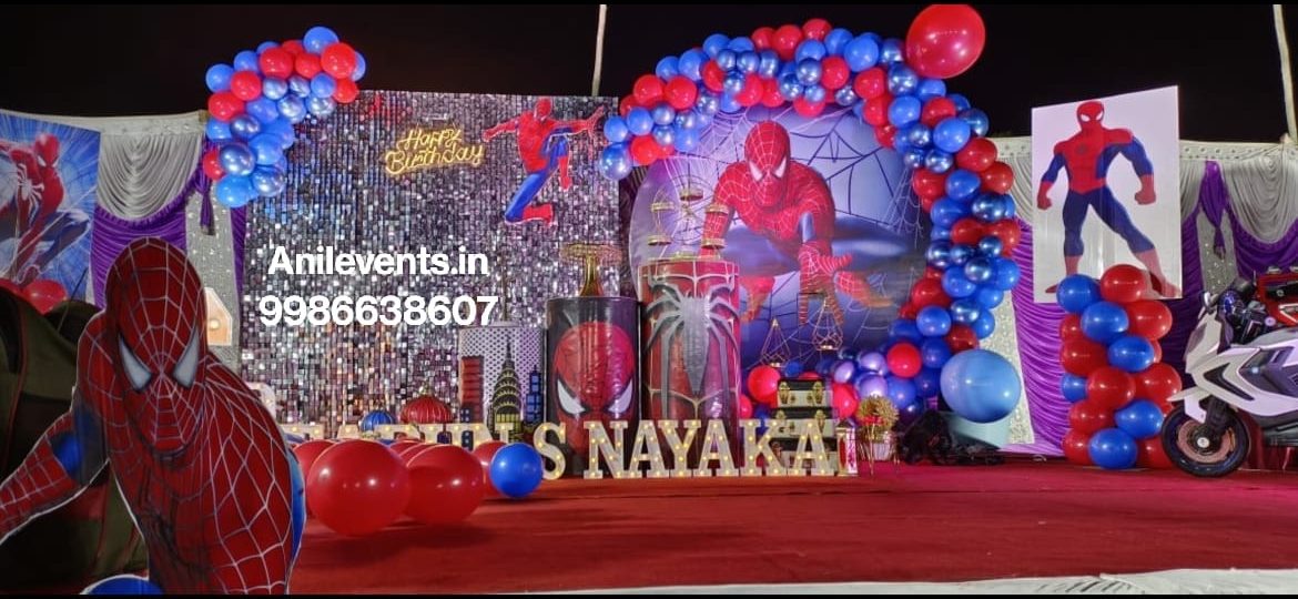 Spiderman Decoration, Spiderman Theme Birthday Decoration