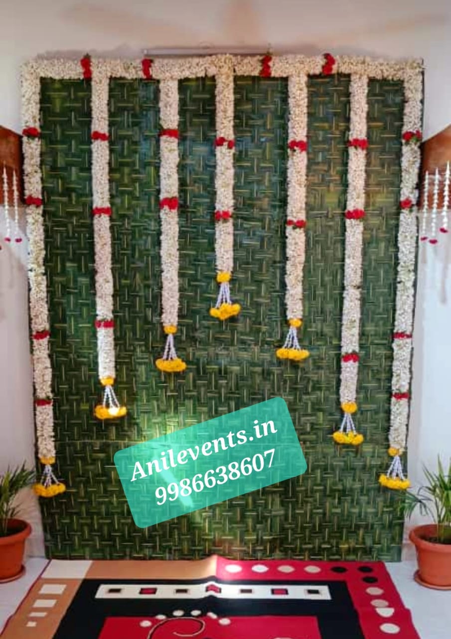 Simple coconut leaf decoration – Anil Events Bangalore