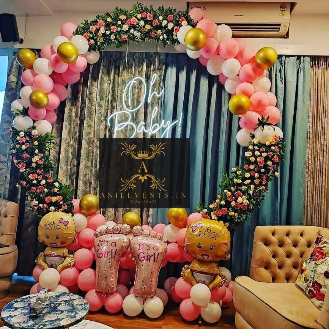 Ring theme baby shower decoration – Anil Events Bangalore