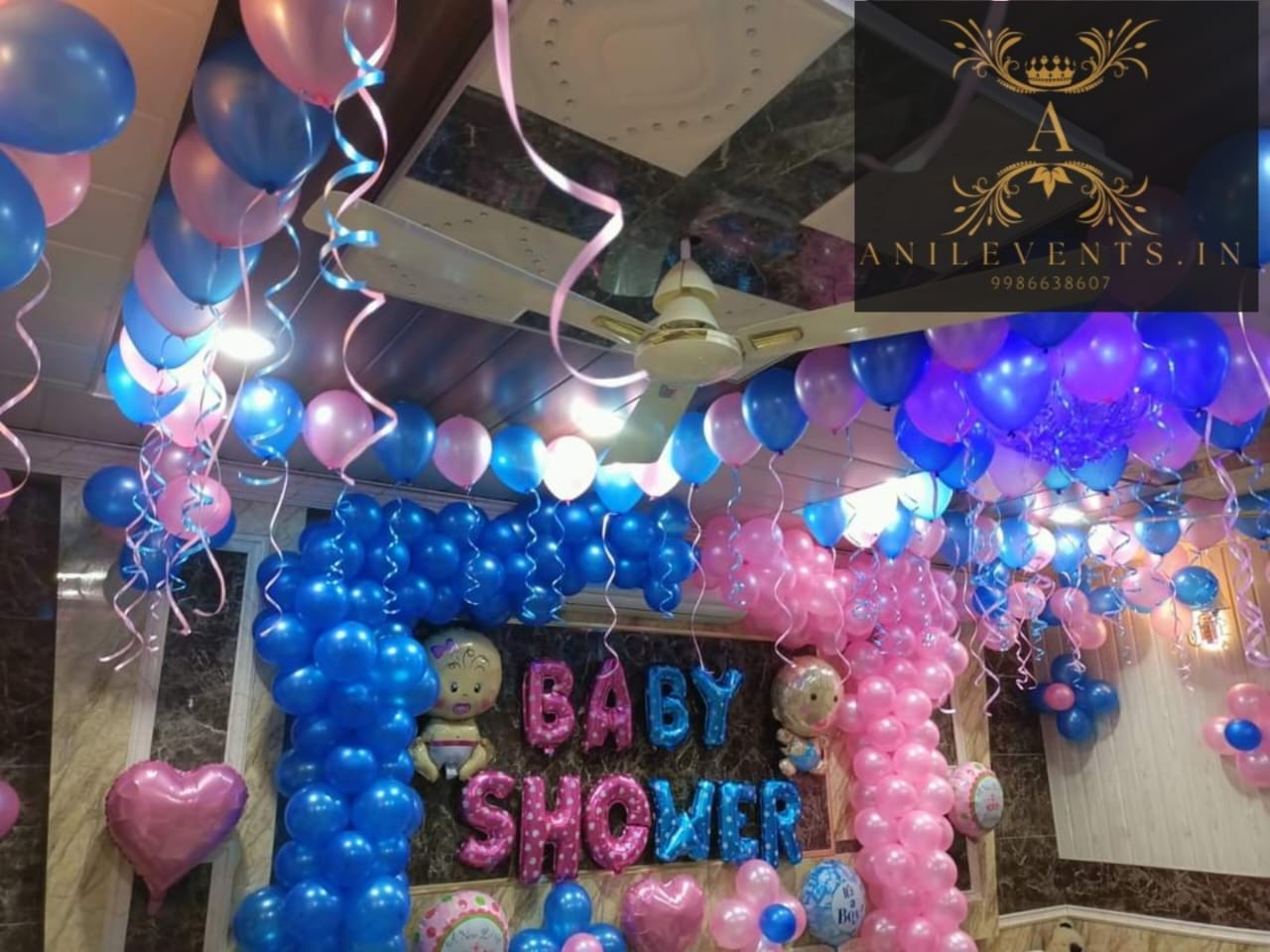 Balloons baby shower decoration – Anil Events Bangalore