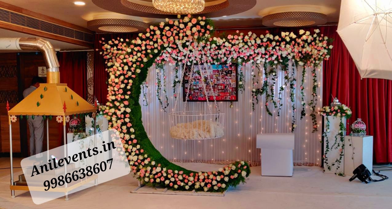 Naming ceremony flower decoration – Anil Events Bangalore