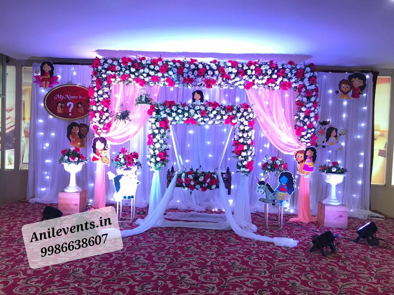 Awesome naming ceremony decoration – Anil Events Bangalore