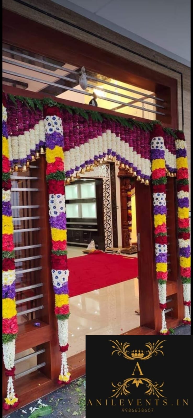 Awesome entrance flower decoration – Anil Events Bangalore
