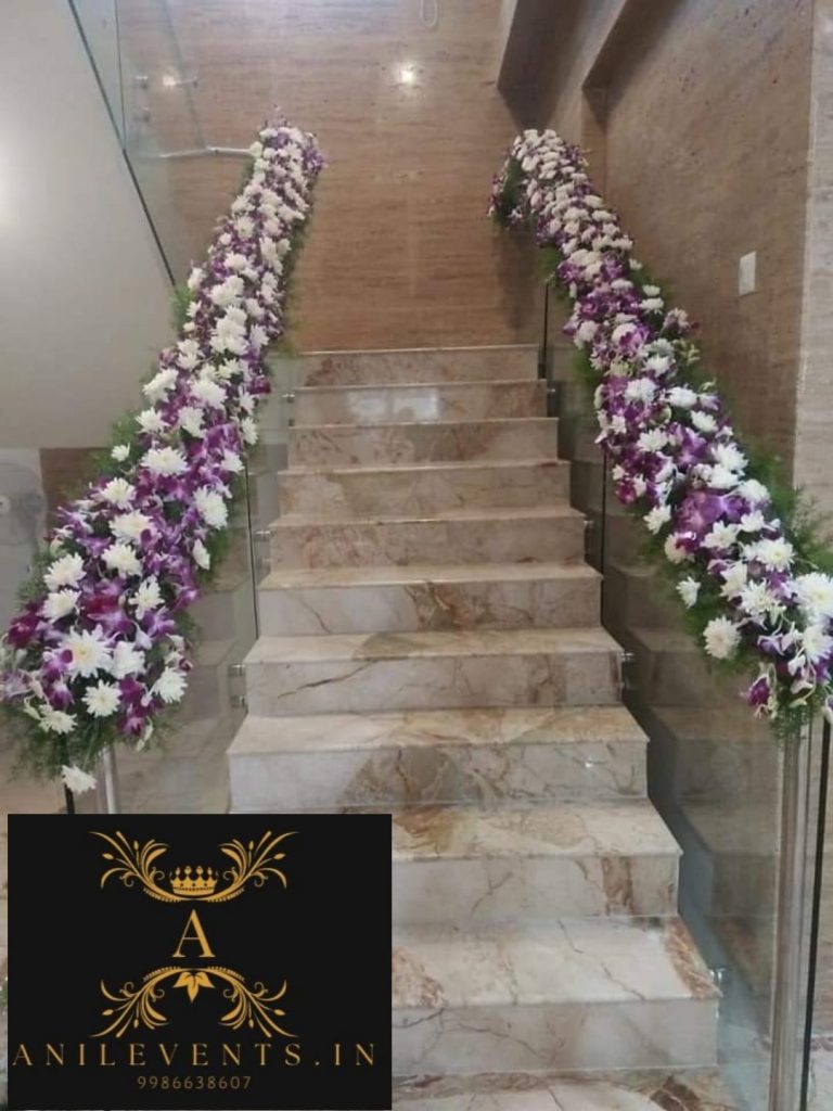 Railings flower decoration – Anil Events Bangalore