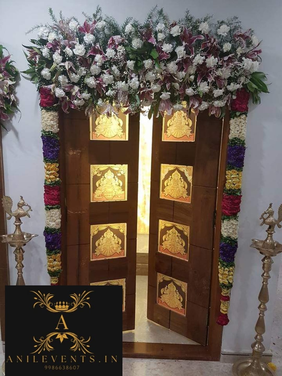 Mantapa door flower decoration – Anil Events Bangalore