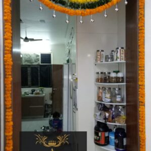 "We can decorate your home with strands of flowers- orange or yellow marigolds which can be strung everywhere in your home, (such as doors, gates, and steps), flower arch, flower bunches, and various forms of seasonal blooms are well-decorated for house-warming"