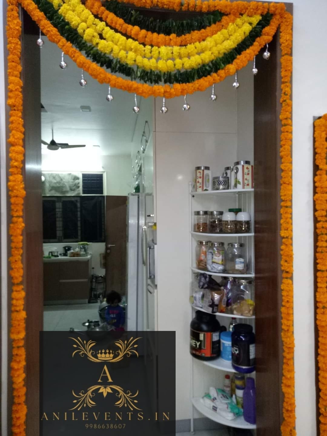 Simple entrance flower decoration – Anil Events Bangalore