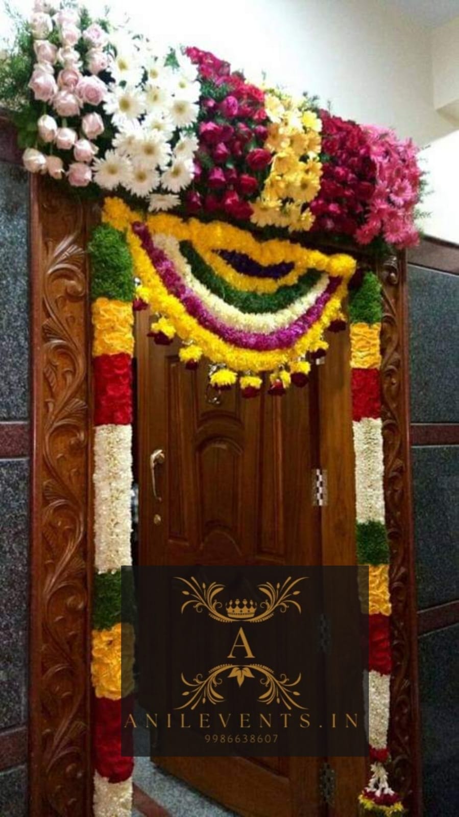 Main door flower decoration – Anil Events Bangalore