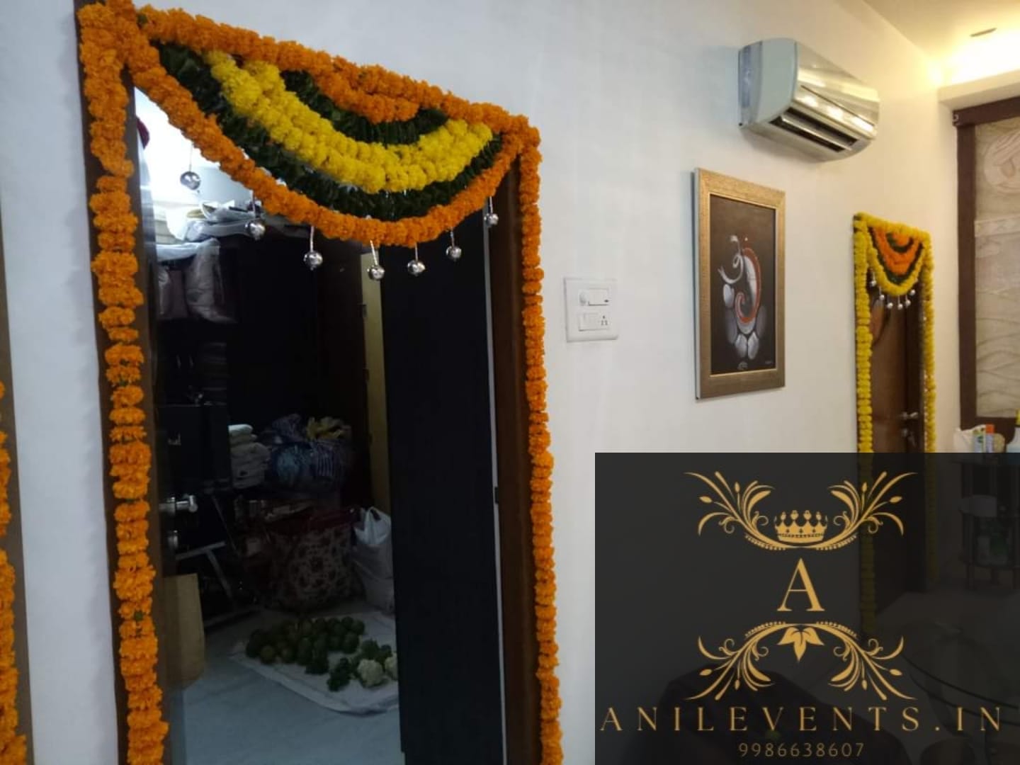 Entrance door flower decoration – Anil Events Bangalore