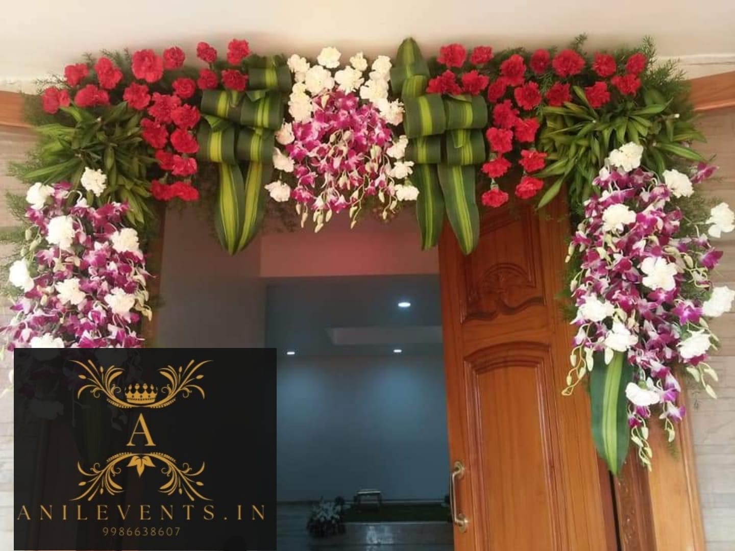 Entrance door flower decoration – Anil Events Bangalore