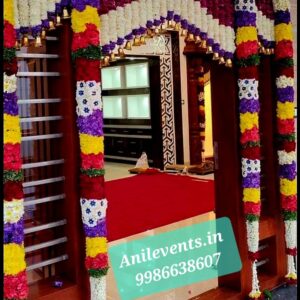Simple main door decoration for housewarming