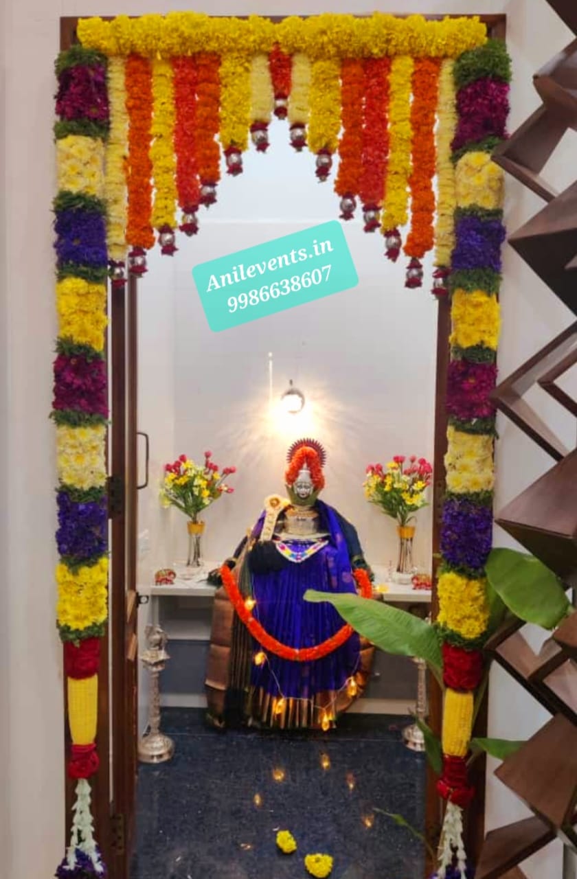 Pooja Room flower decoration – Anil Events Bangalore