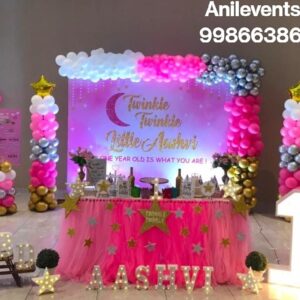 Twinkle twinkle little star theme birthday decoration makes a great choice to experiment