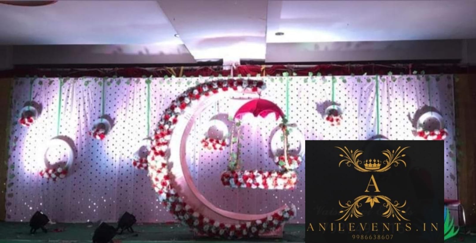 Moon theme naming ceremony decoration – Anil Events Bangalore