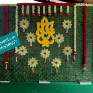 Simple and clean coconut leaf decoration – Anil Events Bangalore