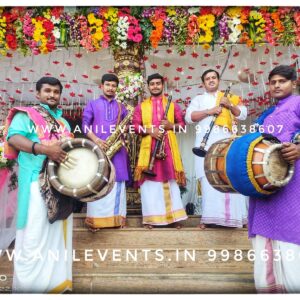 Book Nadaswaram professionals through Anil events bangalore for all kinds of auspicious events. Our professionals are experts in perform in a variety of Traditional Music. They can play both traditional & current trending music that will make your event Memorable.