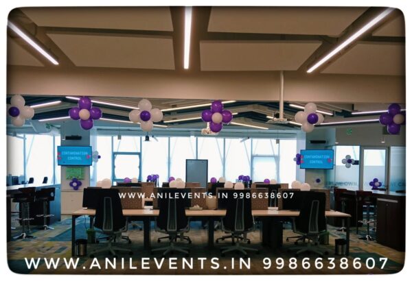 Celebrate Women's Day decoration with Anil Events Bangalore as here is an amazing balloon decoration theme. We have used purple and white for Balloon Arch to celebrate Women's Day Decoration Day to Special Two Colour Balloon Decoration, Backdrops, in Schools, Office, and Malls. Stores