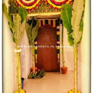 A feast arranged with religious fervor, usually the day before a marriage/ Housewarming/Munj or other occasions, chapra pooja - Cappara/chapra/handra Chappara or Buntings is the 1st step to start Auspicious Functions like Wedding, House Warming, and Upanayana Ceremonies in our Hindu Culture. Elements to be part of every Chappara